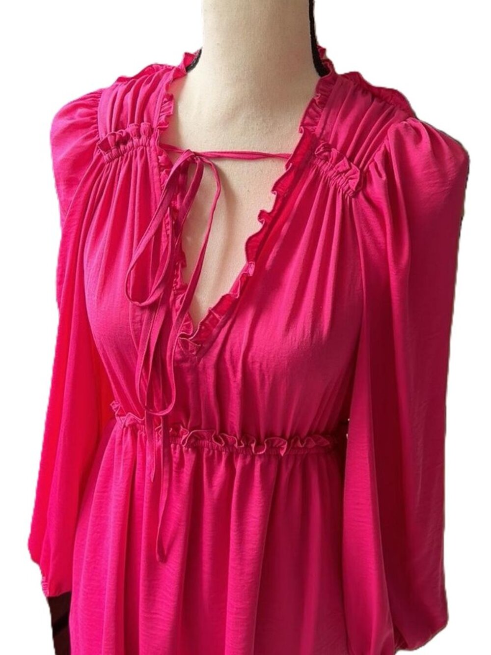 NWT: Designer Kobi Halperin: Rose Pink "Karina" Midi Dress (S )